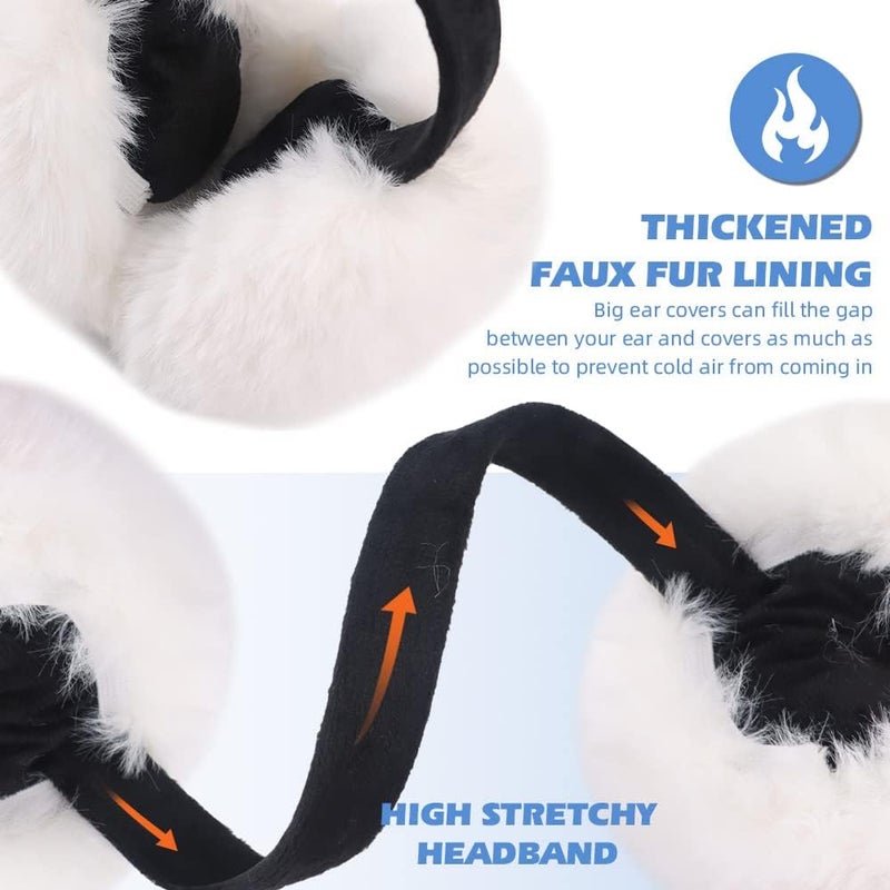 Peecabe Winter Women Earmuffs Faux Fur Girls Ear muffs Warm Unisex Kids Ear Covers Foldable Outdoor Boy Ear Warmers for Women - Image 3